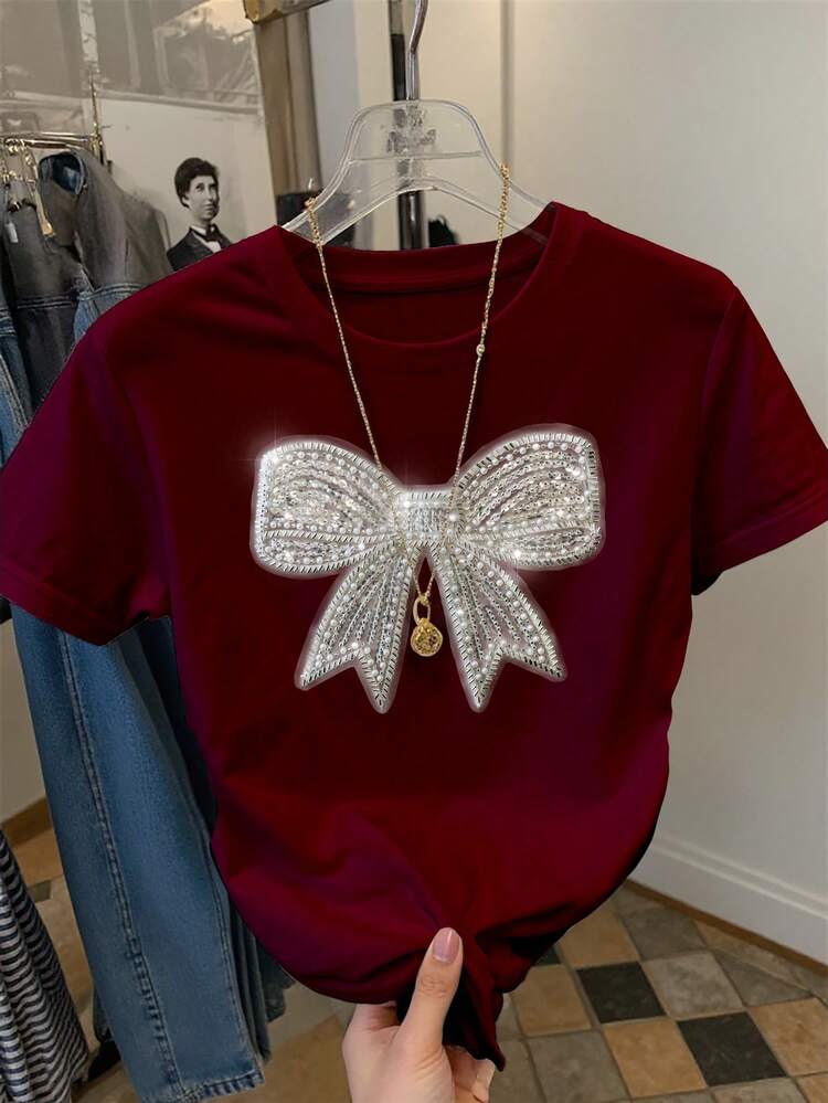 Remera con Strass M